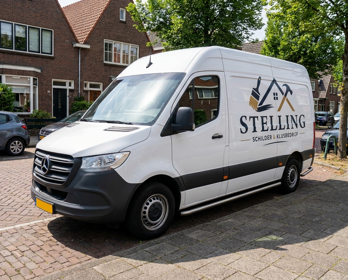 Bedrijfsbus van Schilder en Klusbedrijf Stelling voor een woning in Schoorl